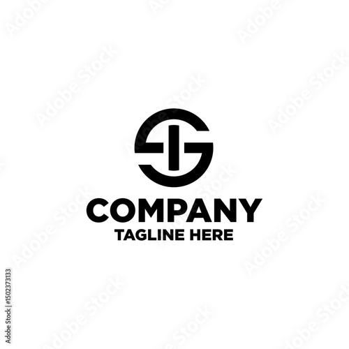 Initial logo design template. Trendy style, vector eps 10