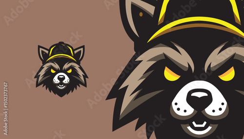 Clever Raccoon Mascot Logo – Playful Vector Character Design