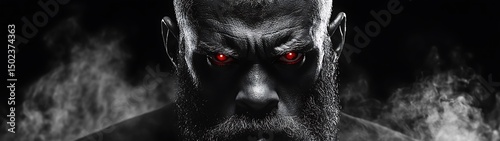 Angry Man with Red Eyes