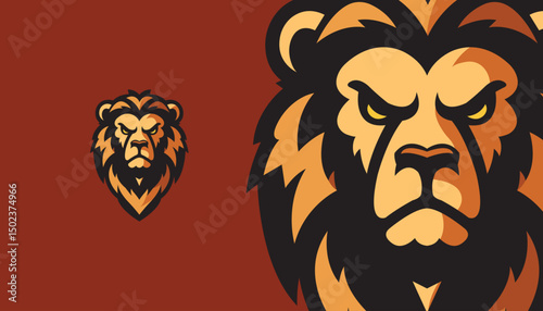 Majestic Lion Mascot Logo – King of the Jungle Vector Design