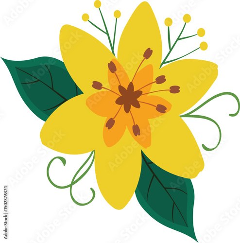 yellow flower vector