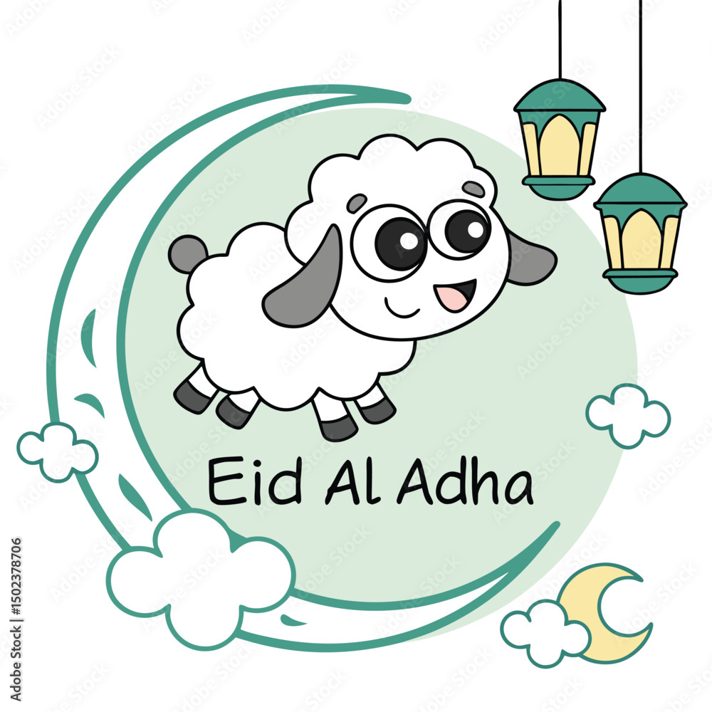 Fototapeta premium Celebrating Eid Al Adha Festival and Traditional Islamic Holiday