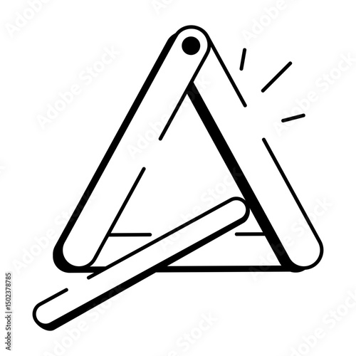 A doodle style icon of idiophone
