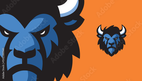 Mighty Bison Mascot Logo – Rugged Vector Power Design