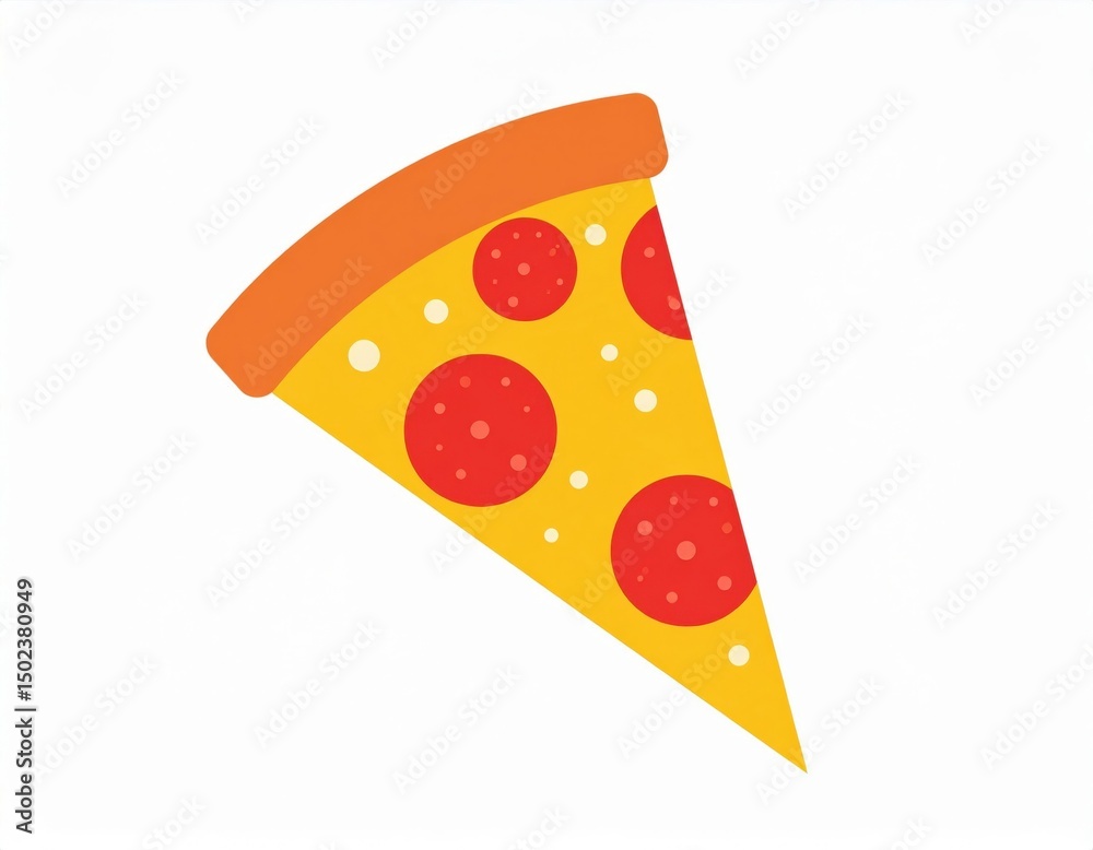Cartoon Pizza Slice Illustration Cartoon Pizza Slice Illustration