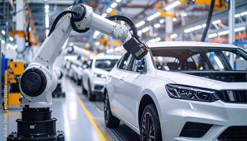 Car Manufacturing Robotic Arm and Assembly Line