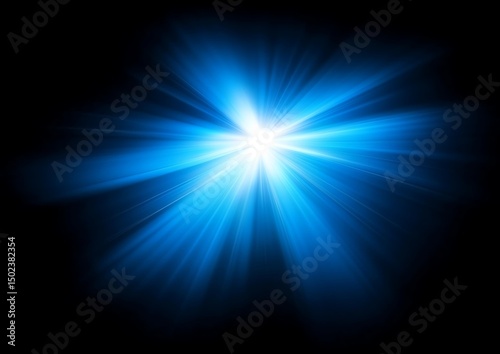 Radiant blue burst