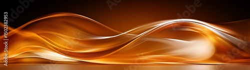 Abstract Flowing Orange