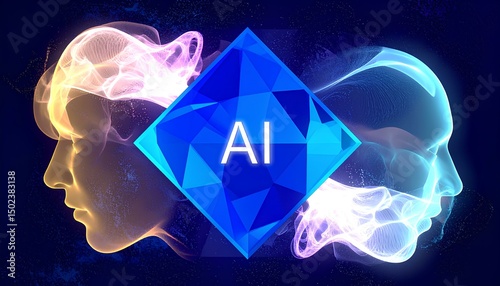 Dual Minds Converging: Ethereal Faces and a Crystalline Core of Artificial Intelligence