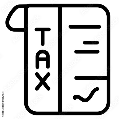 Tax Invoice Line Icon