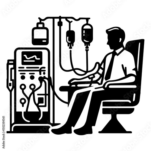 Hemodialysis Treatment Illustration