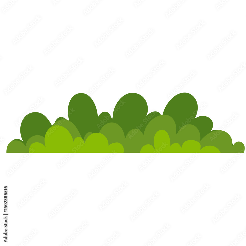 Obraz premium Simple green grass vector illustration 