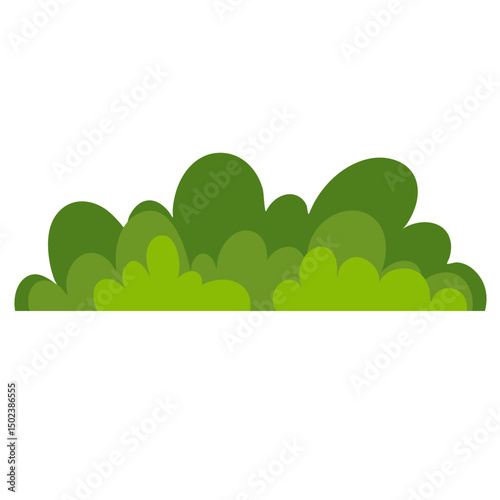 Simple green grass vector illustration 