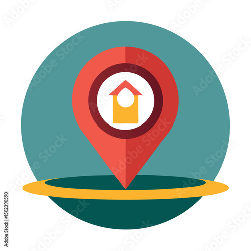 house location vector isolation silhouette icon on white background