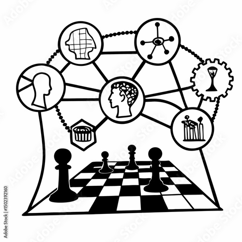 Global people business networking and communication team concept illustration