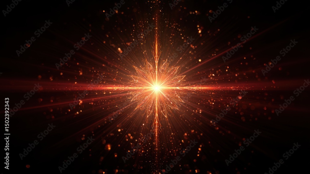 Naklejka premium Fiery starburst explosion