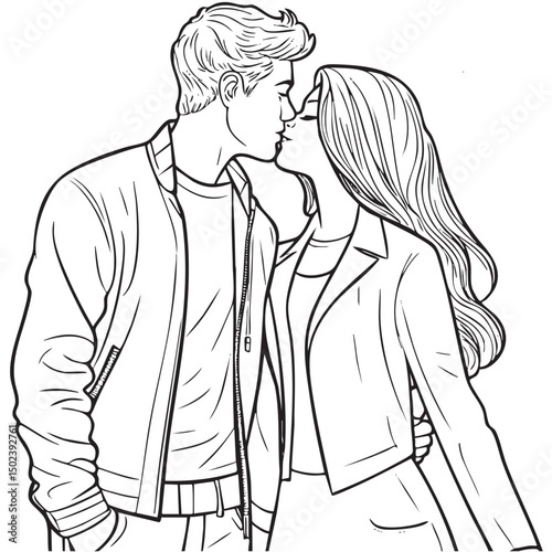 Loving Couple Sharing a Happy Moment Together