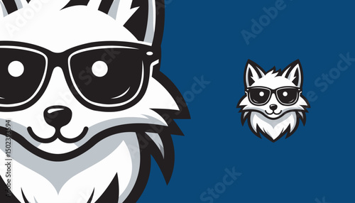 Clever Fox Mascot Logo – Sleek Vector Design