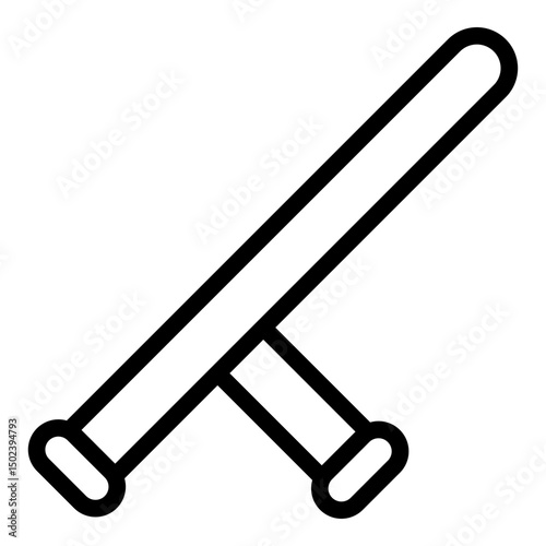 Baton icon. Vector line icon