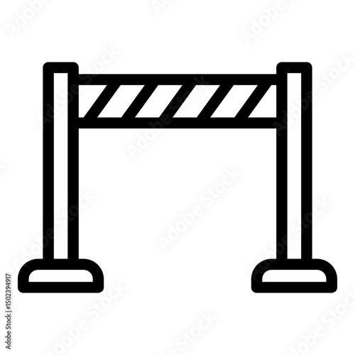 Police line icon. Vector line icon