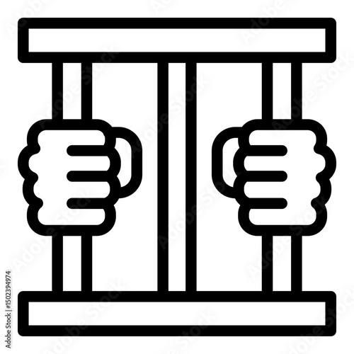 Prison icon. Vector line icon