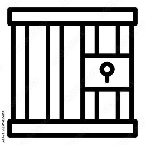 Prison icon. Vector line icon