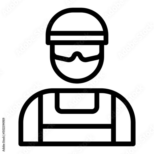 Swat icon. Vector line icon