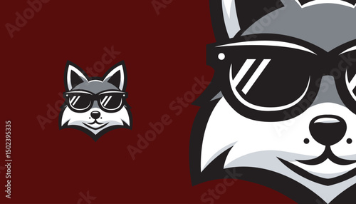 Clever Fox Mascot Logo – Sleek Vector Design