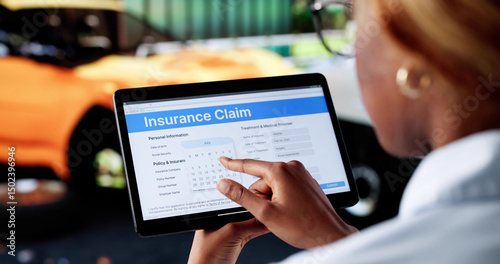 Foto Photo Of African American Car Insurance Agent Filing Accident
