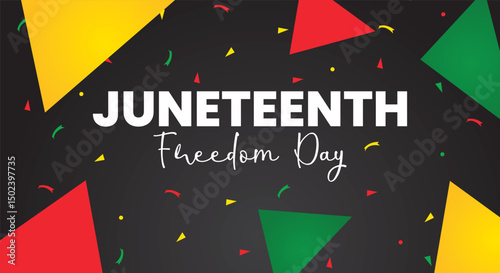 Juneteenth freedom day. African American independence day.
