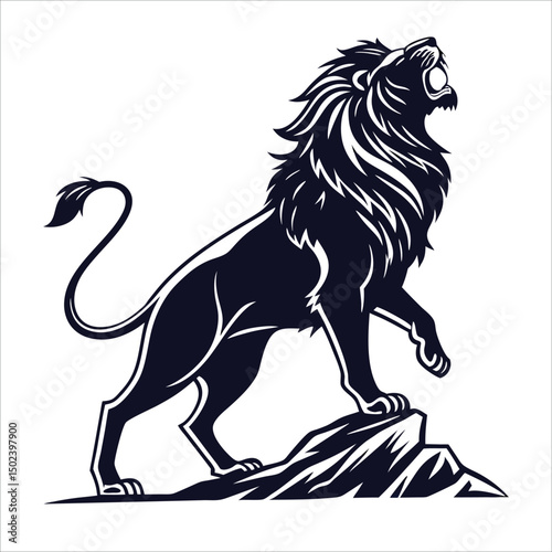 Majestic Lion Silhouette Art