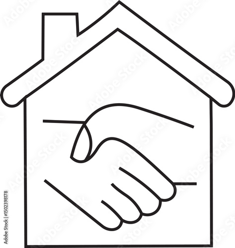 Hand holding house icon, a business concept symbol for home design