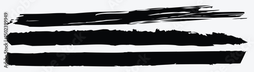 Black Brush Stroke Collection – Bold Marker and Paint Textures for Modern Graphic Layouts