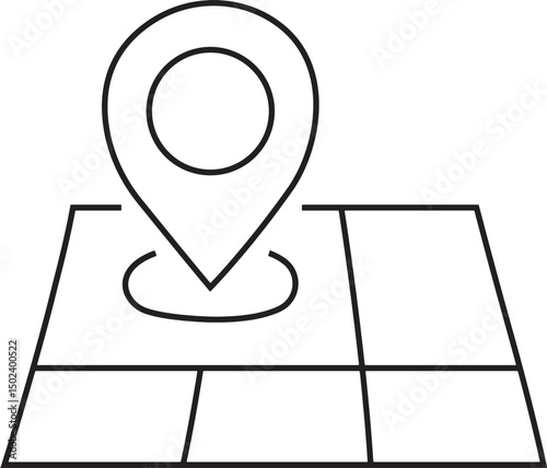 Map pointer pin icon vector set with person head and business communication symbols for GPS navigation design