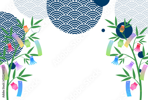 七夕　和柄　文様　背景