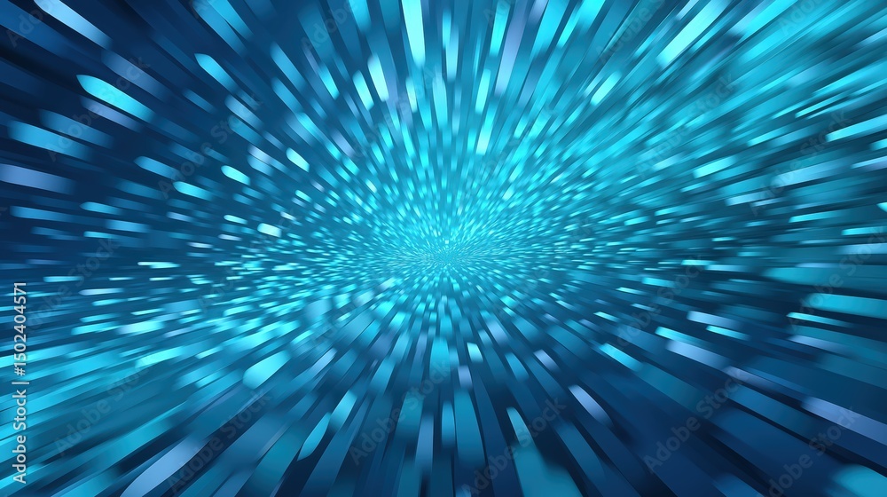 Fototapeta premium Abstract blue radial burst background