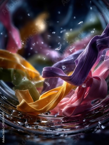 Colorful Tangled Socks in Washing Machine. Generative AI