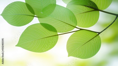 Close - up of green leaves on a branch