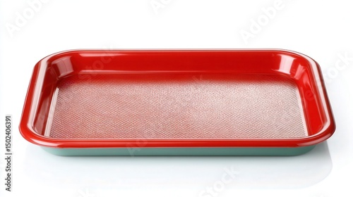 Plastic Serving Tray on White Background. Generative AI