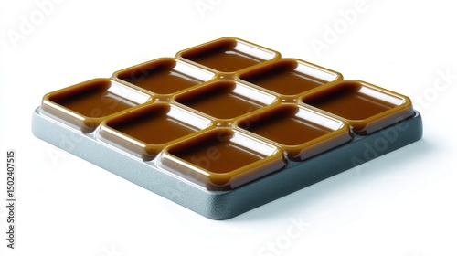 Yellow terracotta roof isolated on white background. Generative AI