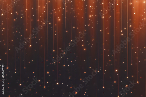 Abstract background with sparkling lights and glowing particle effects against a dark gradient backdrop for celebration