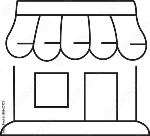 Hand drawn vector illustration office business blank document frame with a worker at an empty desk