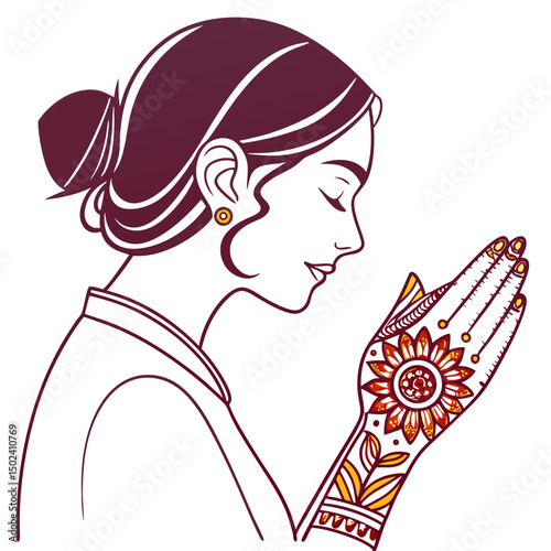 Beautiful Henna Art Traditional Body Decoration Of Indian Culture
