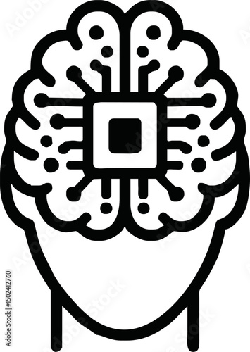AI (Artificial intelligence)  Icon vector