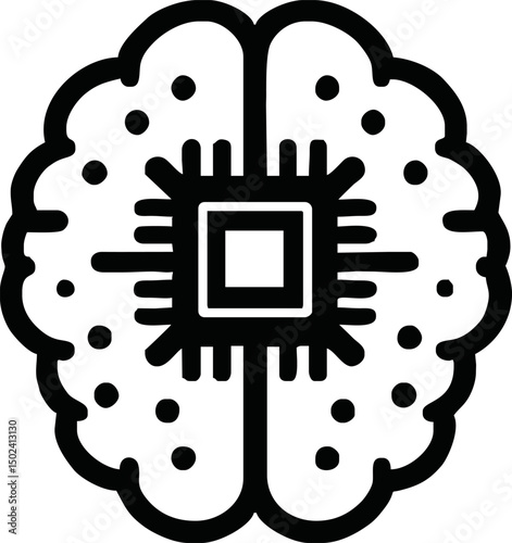 AI (Artificial intelligence)  Icon vector