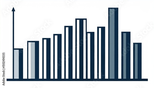 Bar Graph Showing Upward Trend