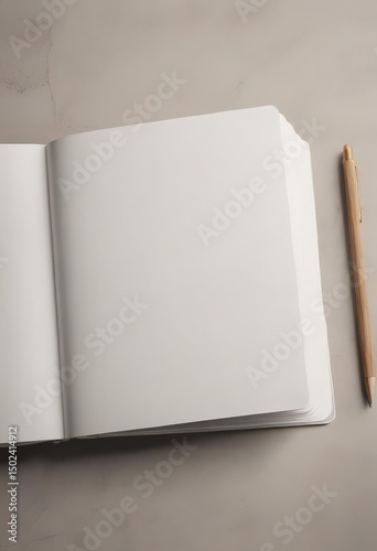 Clean vertical photo album mockup, blank pages , blank, creative