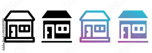 house flat roof icon best multistyle icon sheet collection