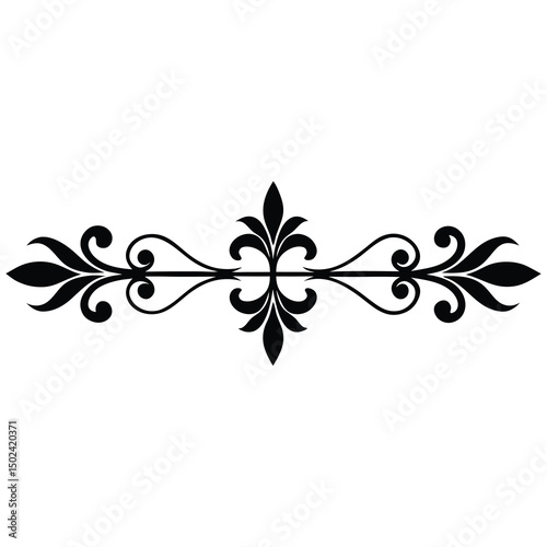 Modernized Victorian Baroque Ornament Divider for Stylish Decorative Vector Designs