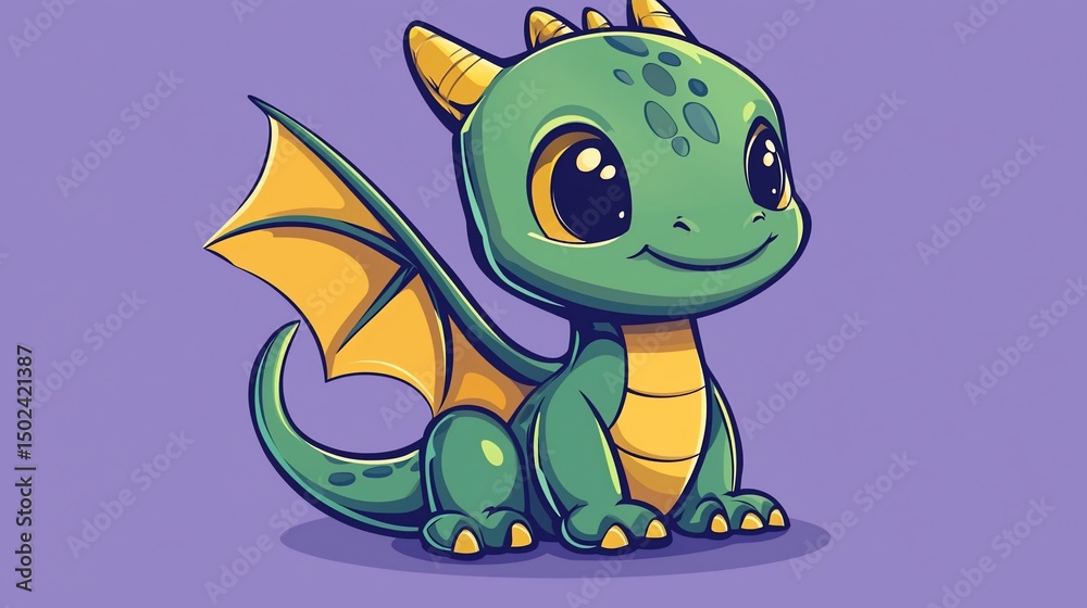 Obraz premium Cute Dragon Illustration (18)